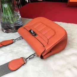 Replica Hermes Orange Berline Mini 21 Crossbody Bag