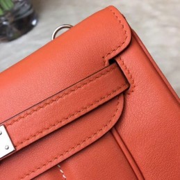 Replica Hermes Orange Berline Mini 21 Crossbody Bag