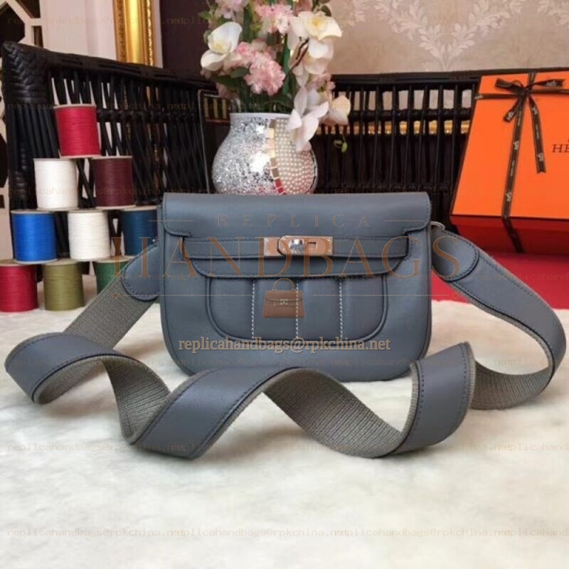 Replica Hermes Gray Berline Mini 21 Crossbody Bag