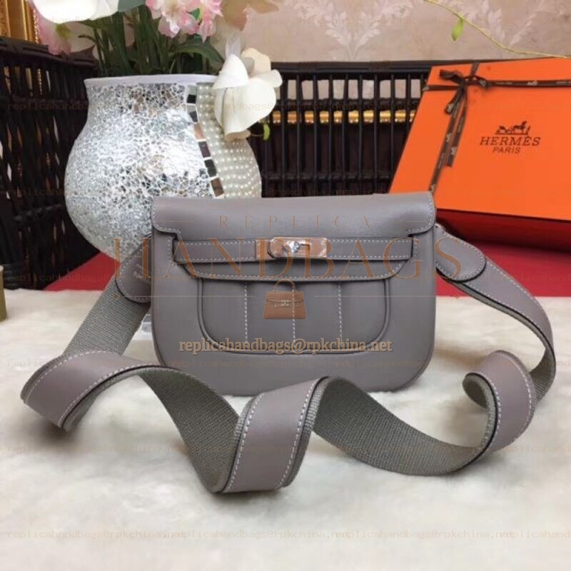 Replica Hermes Taupe Berline Mini 21 Crossbody Bag