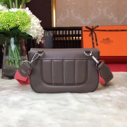 Replica Hermes Gray Pink Strap Berline Mini 21 Bag