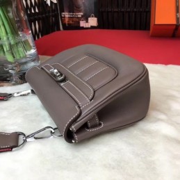 Replica Hermes Gray Pink Strap Berline Mini 21 Bag