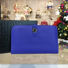 Replica Hermes Blue Dogon Duo Wallet