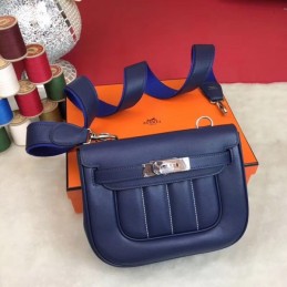Replica Hermes Navy Blue Berline Mini 21 Crossbody Bag