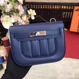 Replica Hermes Navy Blue Berline Mini 21 Crossbody Bag