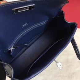 Replica Hermes Navy Blue Berline Mini 21 Crossbody Bag
