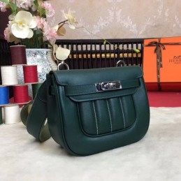 Replica Hermes Dark Green Berline Mini 21 Crossbody Bag