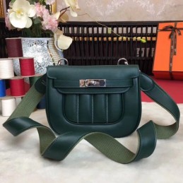 Replica Hermes Dark Green Berline Mini 21 Crossbody Bag