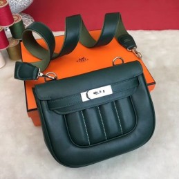 Replica Hermes Dark Green Berline Mini 21 Crossbody Bag