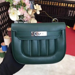 Replica Hermes Dark Green Berline Mini 21 Crossbody Bag