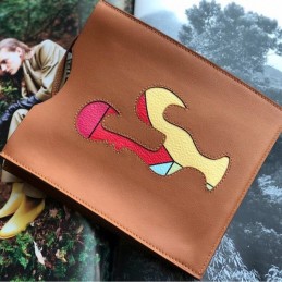 Replica Hermes Tan Horse Patch Omenitou Clutch Bag