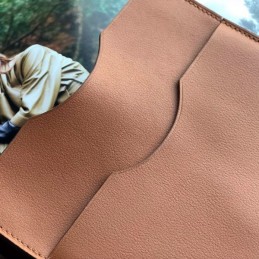 Replica Hermes Tan Horse Patch Omenitou Clutch Bag