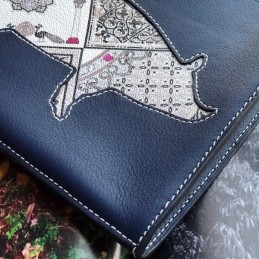 Replica Hermes Navy Horse Patch Omenitou Clutch Bag