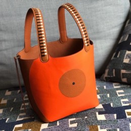 Replica Hermes Orange Multicolor Picotin Lock 22 Bag