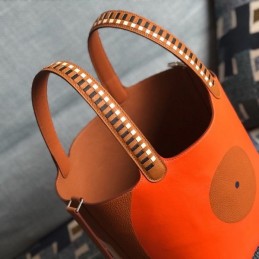 Replica Hermes Orange Multicolor Picotin Lock 22 Bag
