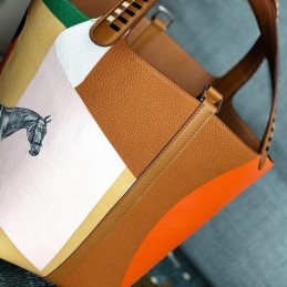Replica Hermes Orange Multicolor Picotin Lock 22 Bag