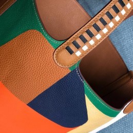 Replica Hermes Orange Multicolor Picotin Lock 22 Bag