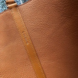 Replica Hermes Tan Blue Colorblock Picotin Lock 22 Bag
