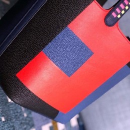 Replica Hermes Black Blue Colorblock Picotin Lock 22 Bag