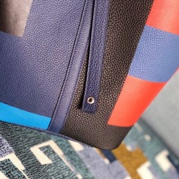 Replica Hermes Black Blue Colorblock Picotin Lock 22 Bag