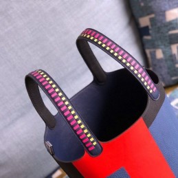 Replica Hermes Black Blue Colorblock Picotin Lock 22 Bag