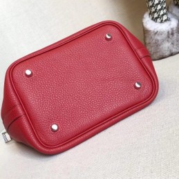 Replica Hermes Red Picotin Lock 22 Detailed Leather Bag