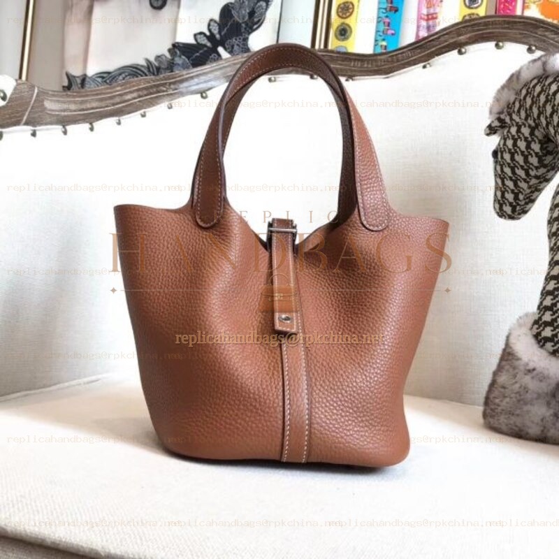 Replica Hermes Brown Picotin Lock 22 Bag