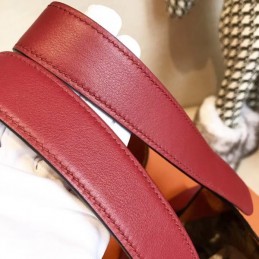 Replica Hermes Orange Burgundy Colorblock Picotin Lock 22 Bag