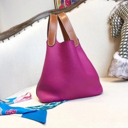 Replica Hermes Pink Picotin Lock 22 Contrast Trim Bag