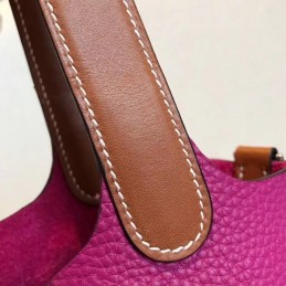 Replica Hermes Pink Picotin Lock 22 Contrast Trim Bag