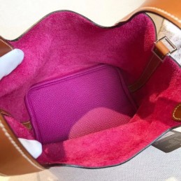 Replica Hermes Pink Picotin Lock 22 Contrast Trim Bag
