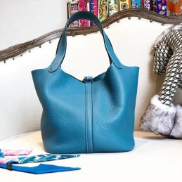 Replica Hermes Turquoise Picotin Lock 22 Bag