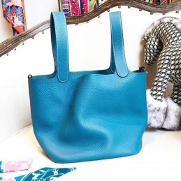 Replica Hermes Turquoise Picotin Lock 22 Bag