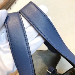 Replica Hermes Light Blue Picotin Lock 22 Blue Handle Bag