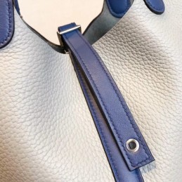 Replica Hermes Light Blue Picotin Lock 22 Blue Handle Bag
