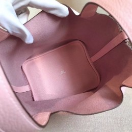 Replica Hermes Pink Picotin Lock 22 Detailed Leather Bag