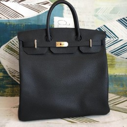 Replica Hermes Black HAC Haut a Courroies 45 Bag