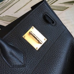 Replica Hermes Black HAC Haut a Courroies 45 Bag