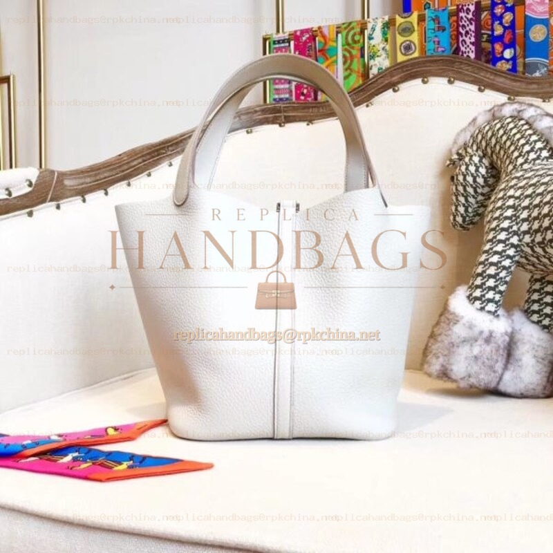 Replica Hermes White Picotin Lock 22 Bag