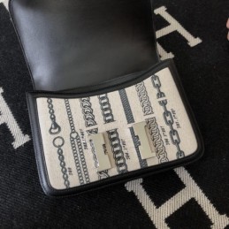 Replica Hermes Black White Print Constance 24 Bag
