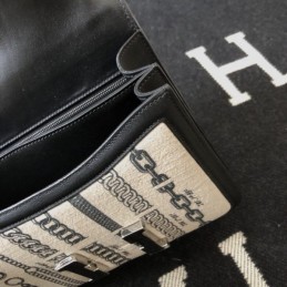 Replica Hermes Black White Print Constance 24 Bag