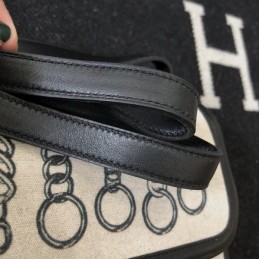 Replica Hermes Black White Print Constance 24 Bag