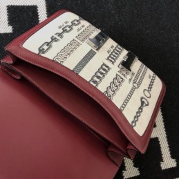 Replica Hermes Burgundy Print Constance 24 Bag