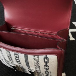 Replica Hermes Burgundy Print Constance 24 Bag