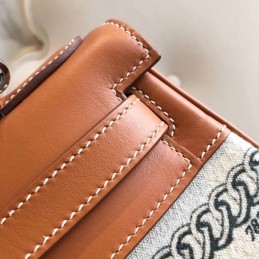 Replica Hermes Tan Print Kelly 28 Bag