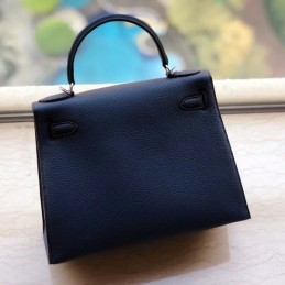 Replica Hermes Navy Blue Stripe Kelly 28 Bag