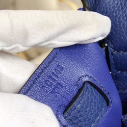 Replica Hermes Blue Kelly 28 Charm Strap Bag