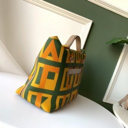Replica Hermes Tan Green Geometric Kelly 2424 29 Bag
