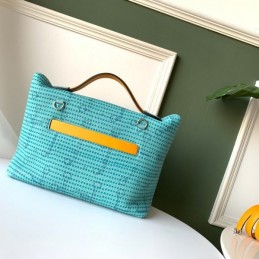 Replica Hermes Turquoise Horse Print Kelly 2424 29 Bag