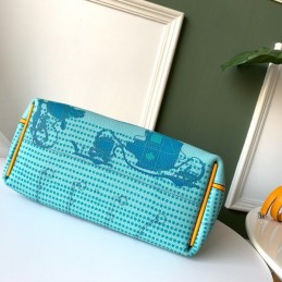 Replica Hermes Turquoise Horse Print Kelly 2424 29 Bag